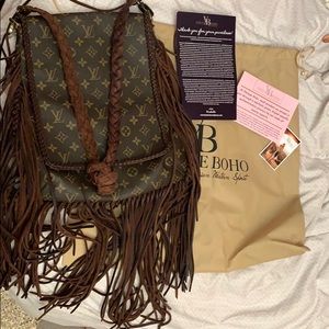 Vintage Boho Bag Barcelona Large w/ Fringe
